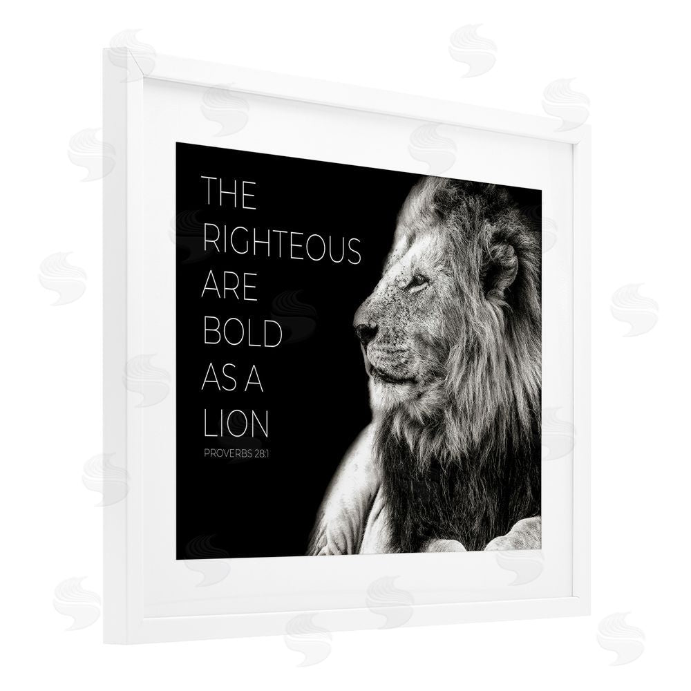 Shelley Lake The Righteous Bold As A Lion White Framed Print Under Glass Wall Art