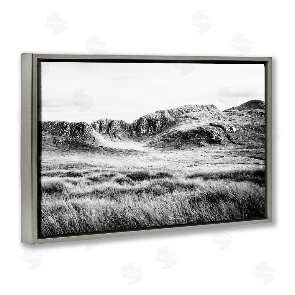 Sundance Graphics Magnificent Countryside View Gray Floating Frame Canvas Wall Art Print