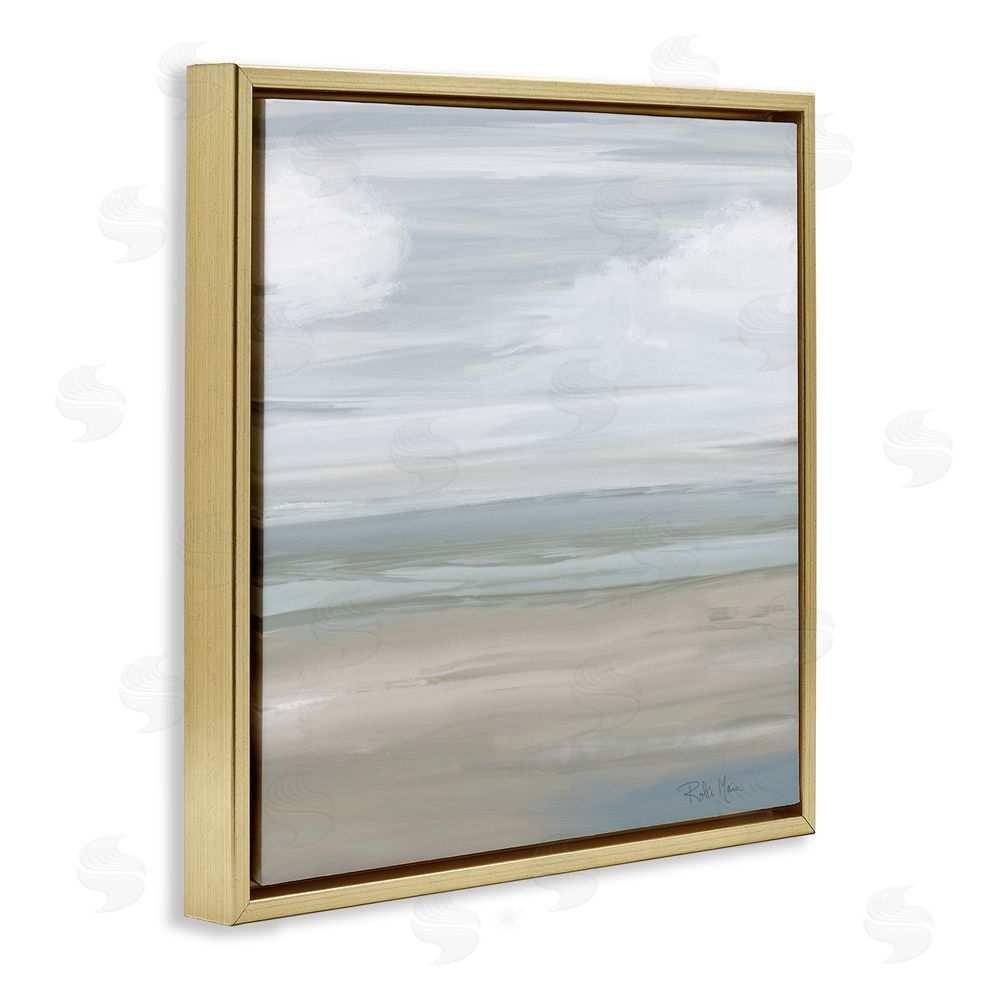 Sundance Graphics Another Day Peaceful Landscape Gold Floating Frame Canvas Wall Art Print
