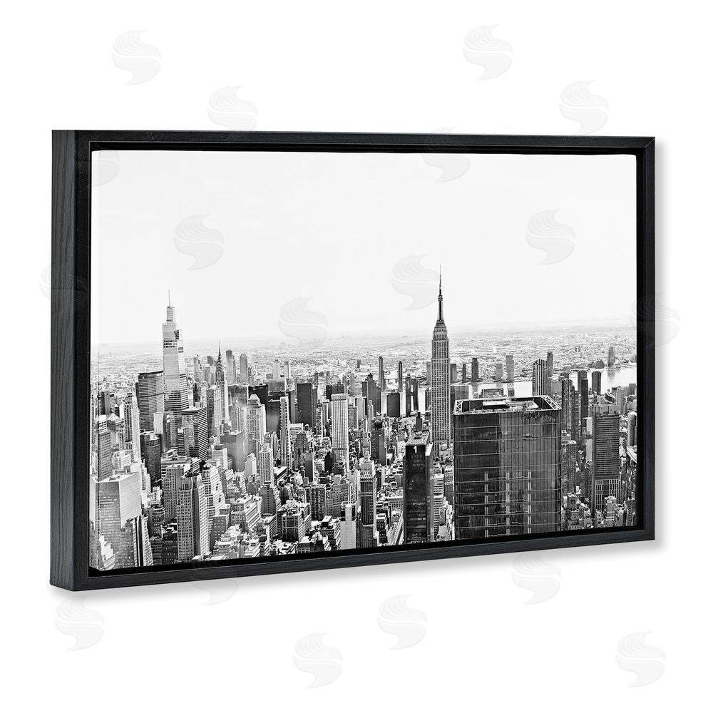 Kali Wilson New York City Scape View Black Floating Frame Canvas Wall Art Print