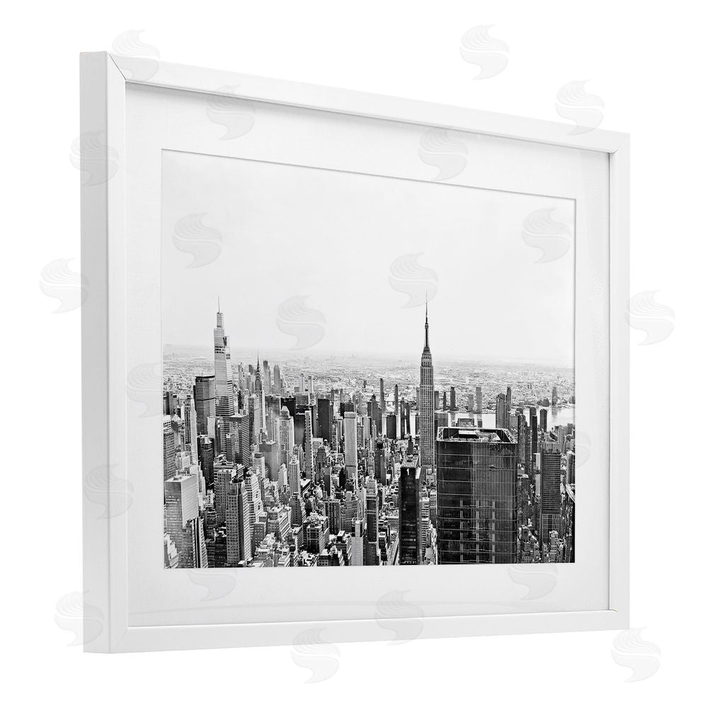 Kali Wilson New York City Scape View White Framed Print Under Glass Wall Art
