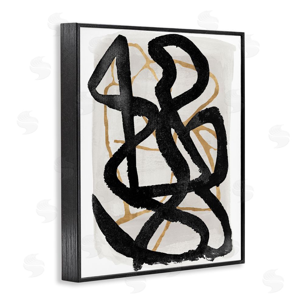 Sundance Graphics Hindsight Black & Beige Black Framed Giclee Wall Art Print