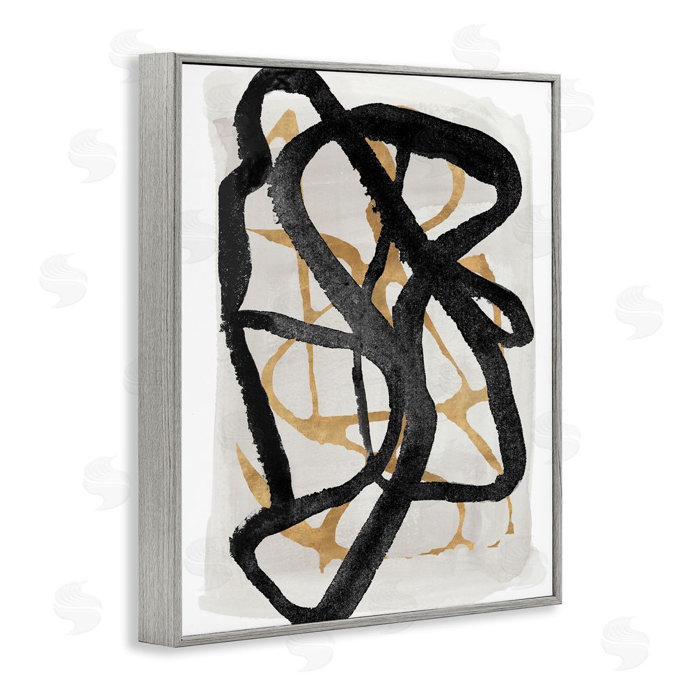 Sundance Graphics Expressive Hindsight in Black Gray Framed Giclee Wall Art Print