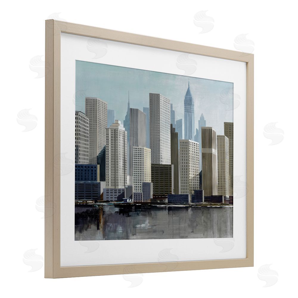 Lorenzo Collective New York City Sans Bridge Birch Framed Print Under Glass Wall Art