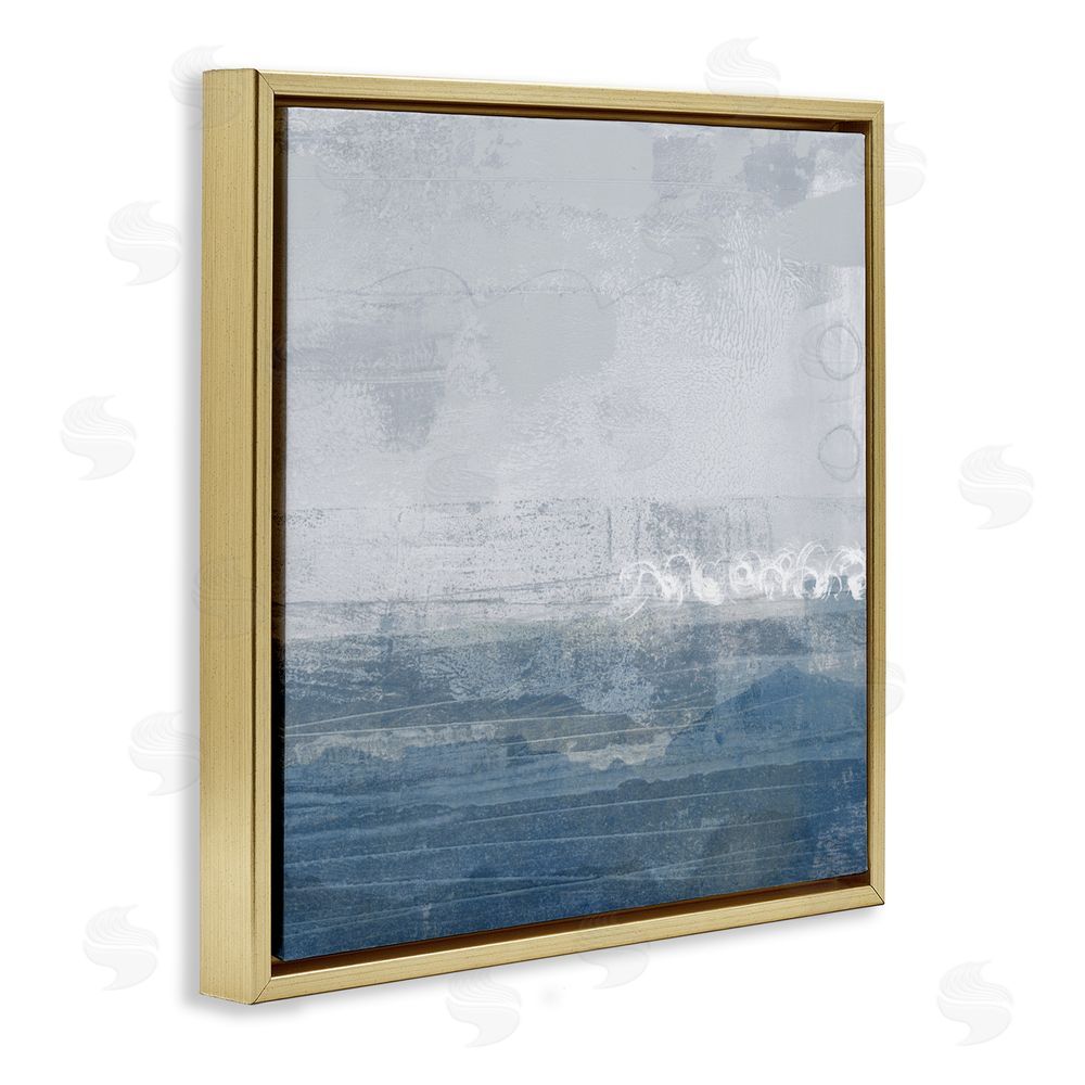 Dan Meneely Ocean Tide Abstract Gold Floating Frame Canvas Wall Art Print
