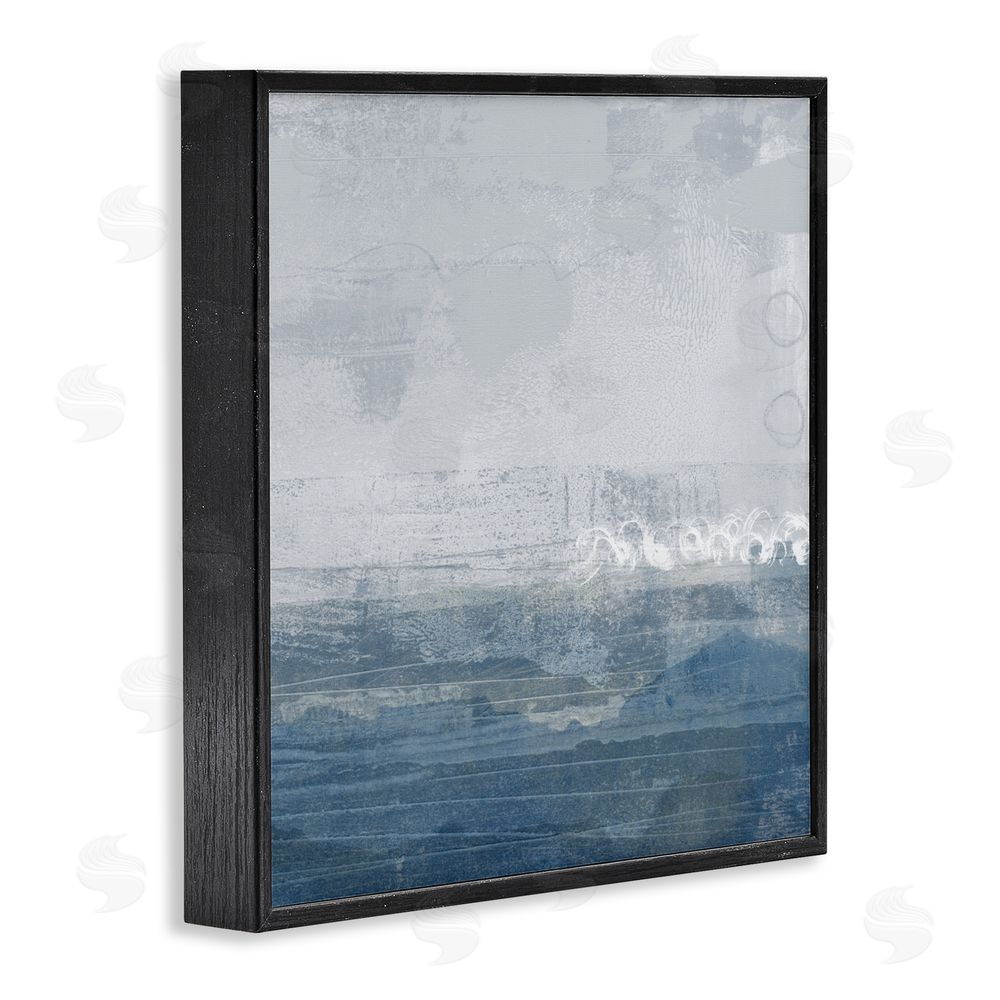 Dan Meneely Ocean Tide Abstract Black Framed Giclee Wall Art Print