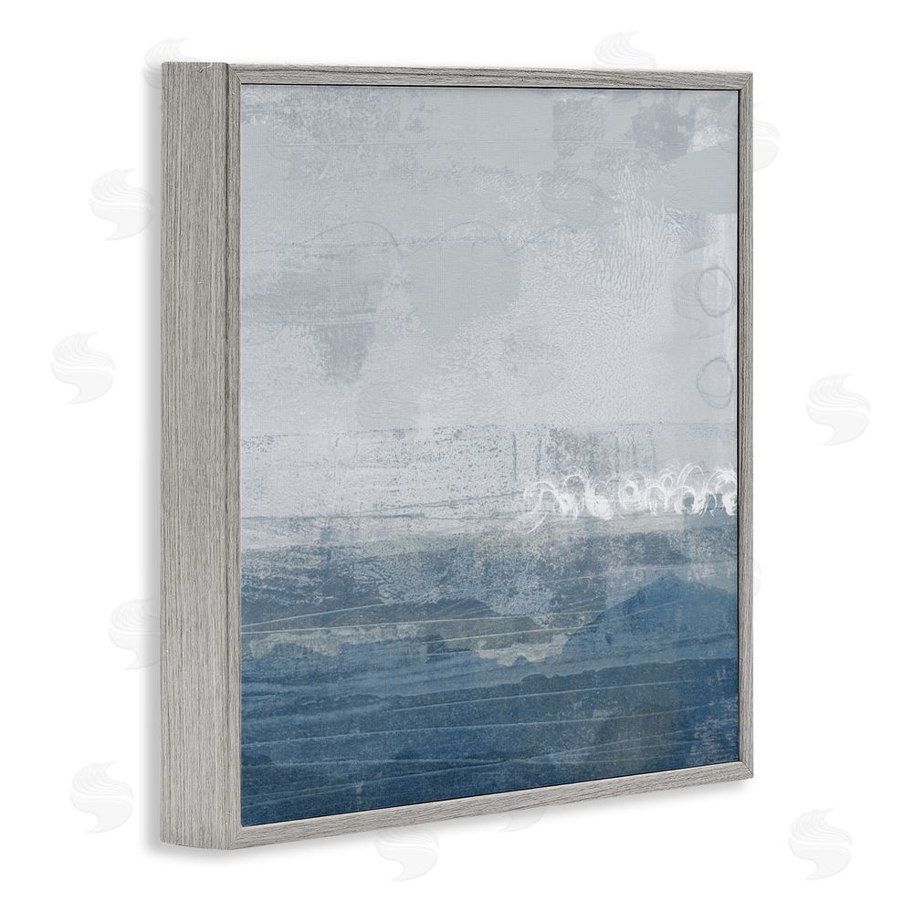 Dan Meneely Ocean Tide Abstract Gray Framed Giclee Wall Art Print