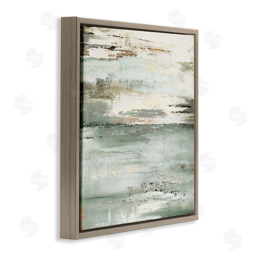 Patricia Pinto The Seafoam Ones Abstract Brown Floating Frame Canvas Wall Art Print