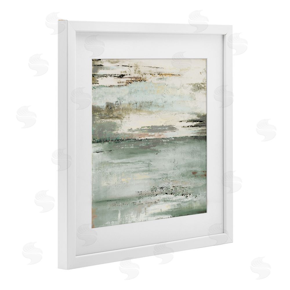 Patricia Pinto The Seafoam Ones Abstract White Framed Print Under Glass Wall Art