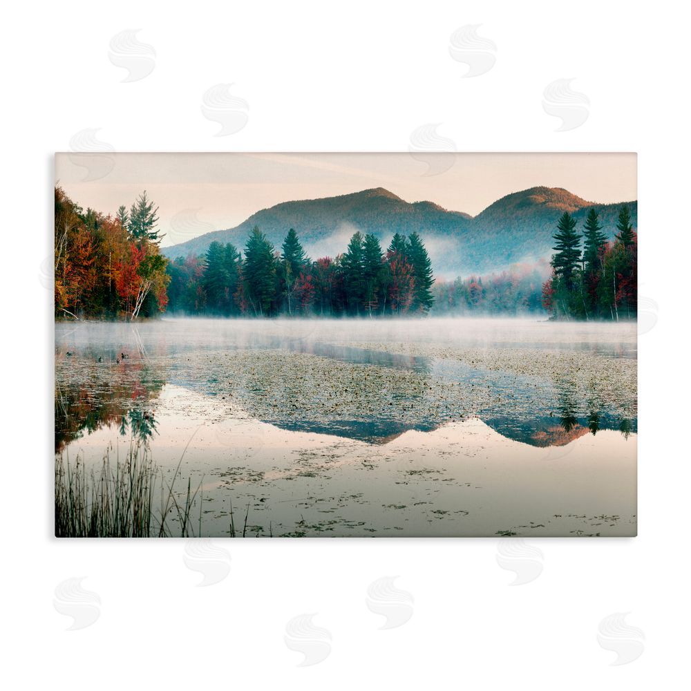 Shelley Lake Fall Foliage Circling Lake Canvas Wall Art Print