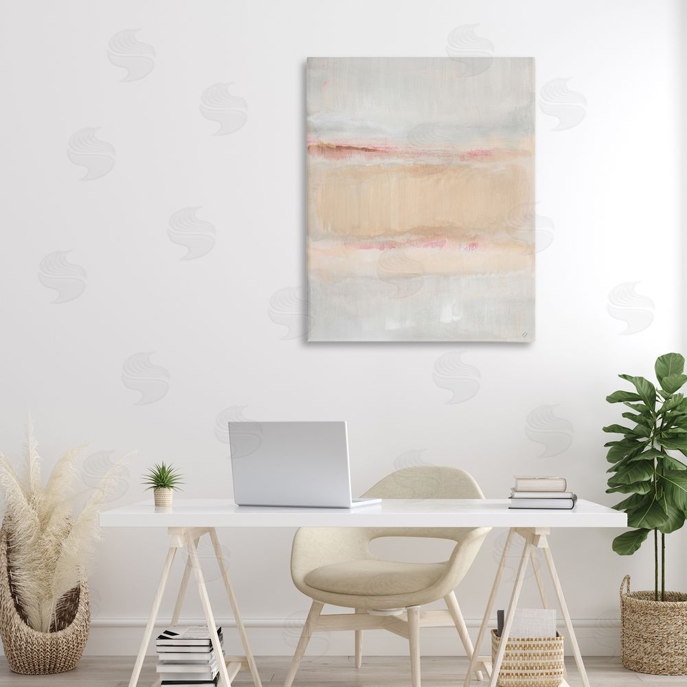 Lanie Loreth Restful Misty Landscape Stretched Canvas Wall Art in Room