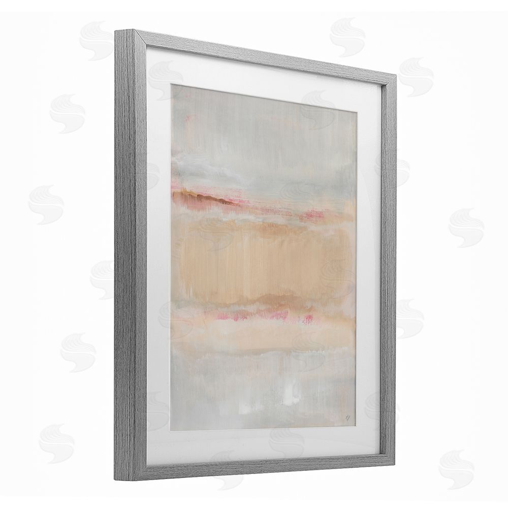 Lanie Loreth Restful Misty Landscape Gray Framed Print Under Glass Wall Art