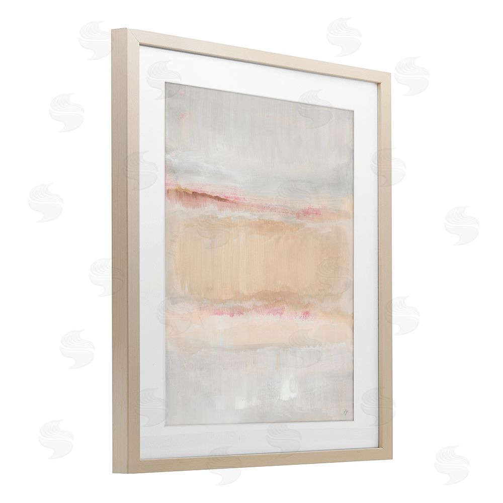 Lanie Loreth Restful Misty Landscape Birch Framed Print Under Glass Wall Art