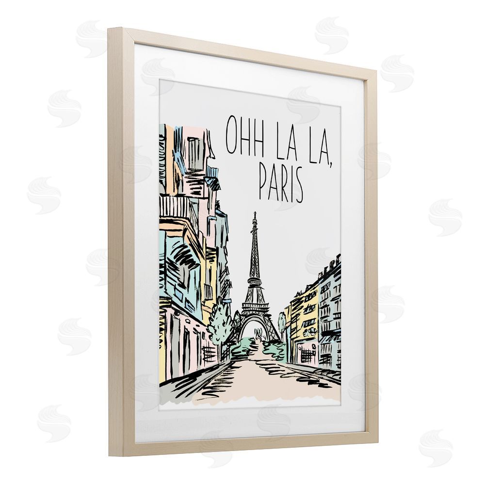 Elizabeth Medley Ohh La La Paris Birch Framed Print Under Glass Wall Art