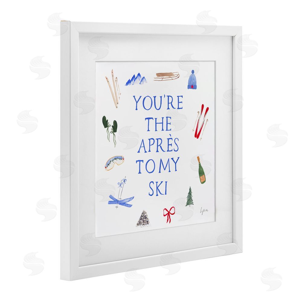 Lucille Price You're The Apres To My Ski White Framed Print Under Glass with Mat Wall Art