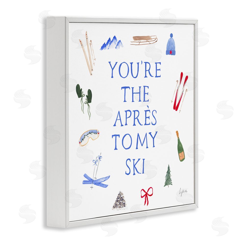 Lucille Price You're The Apres To My Ski White Framed Giclee Wall Art Print