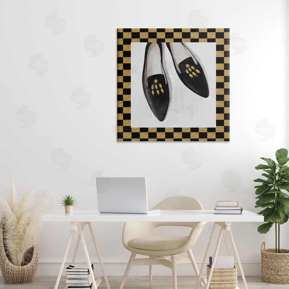 Sundance Graphics Luxe Black Flats Canvas Wall Art Print in Room