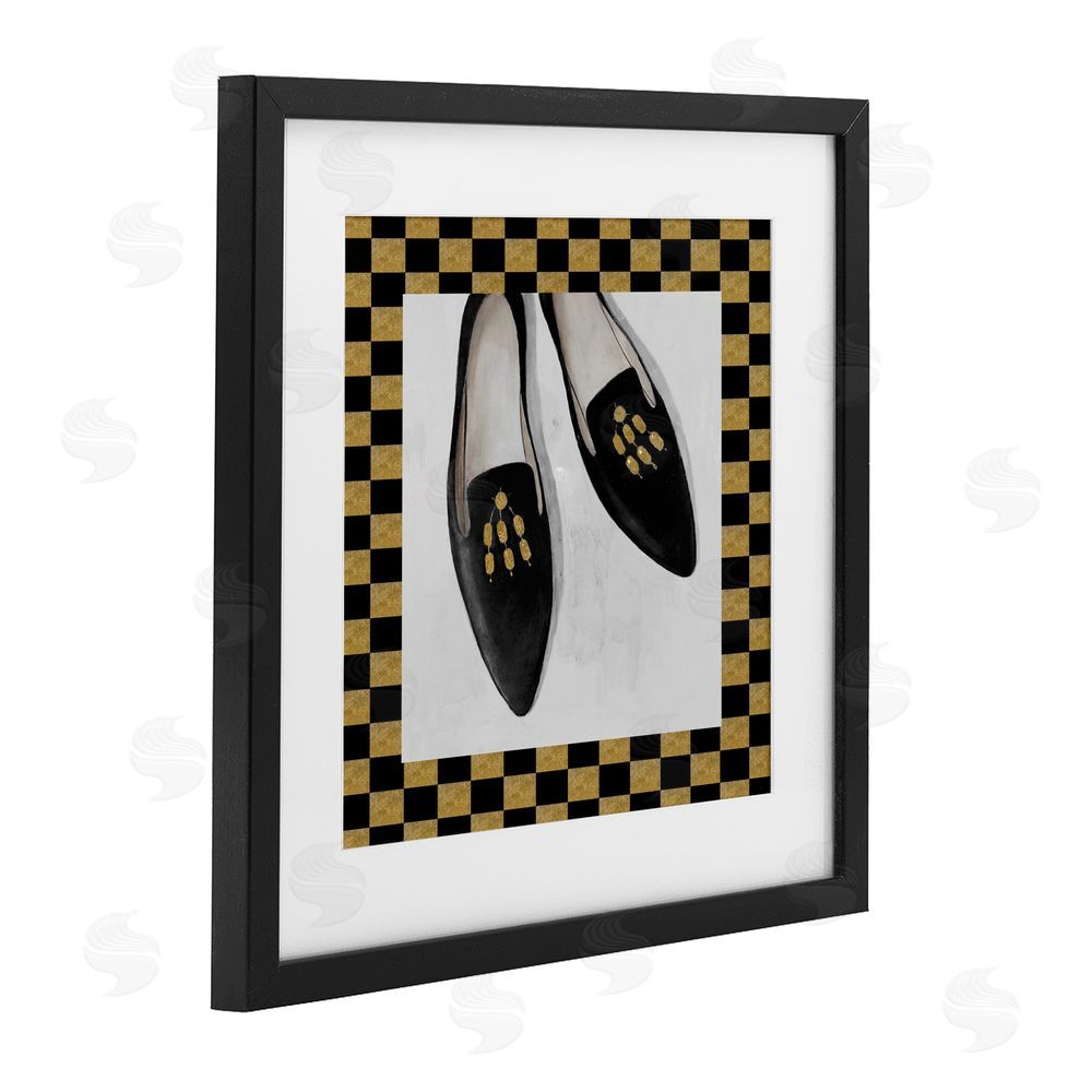 Sundance Graphics Luxe Black Flats Black Framed Print Under Glass Wall Art