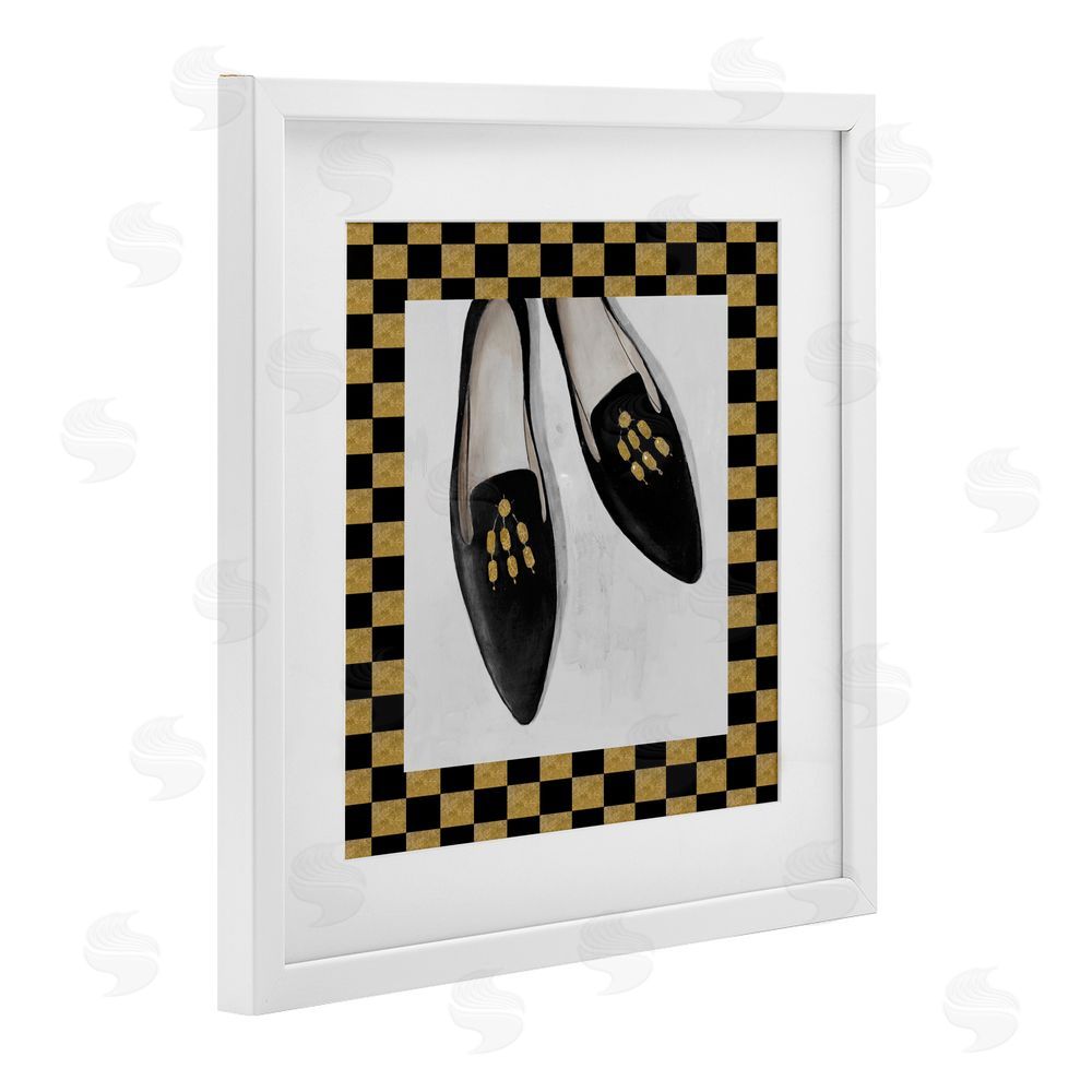 Sundance Graphics Luxe Black Flats White Framed Print Under Glass Wall Art