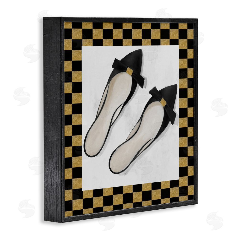 Lorenzo Collective Sleek Black Sliders Black Framed Giclee Wall Art Print