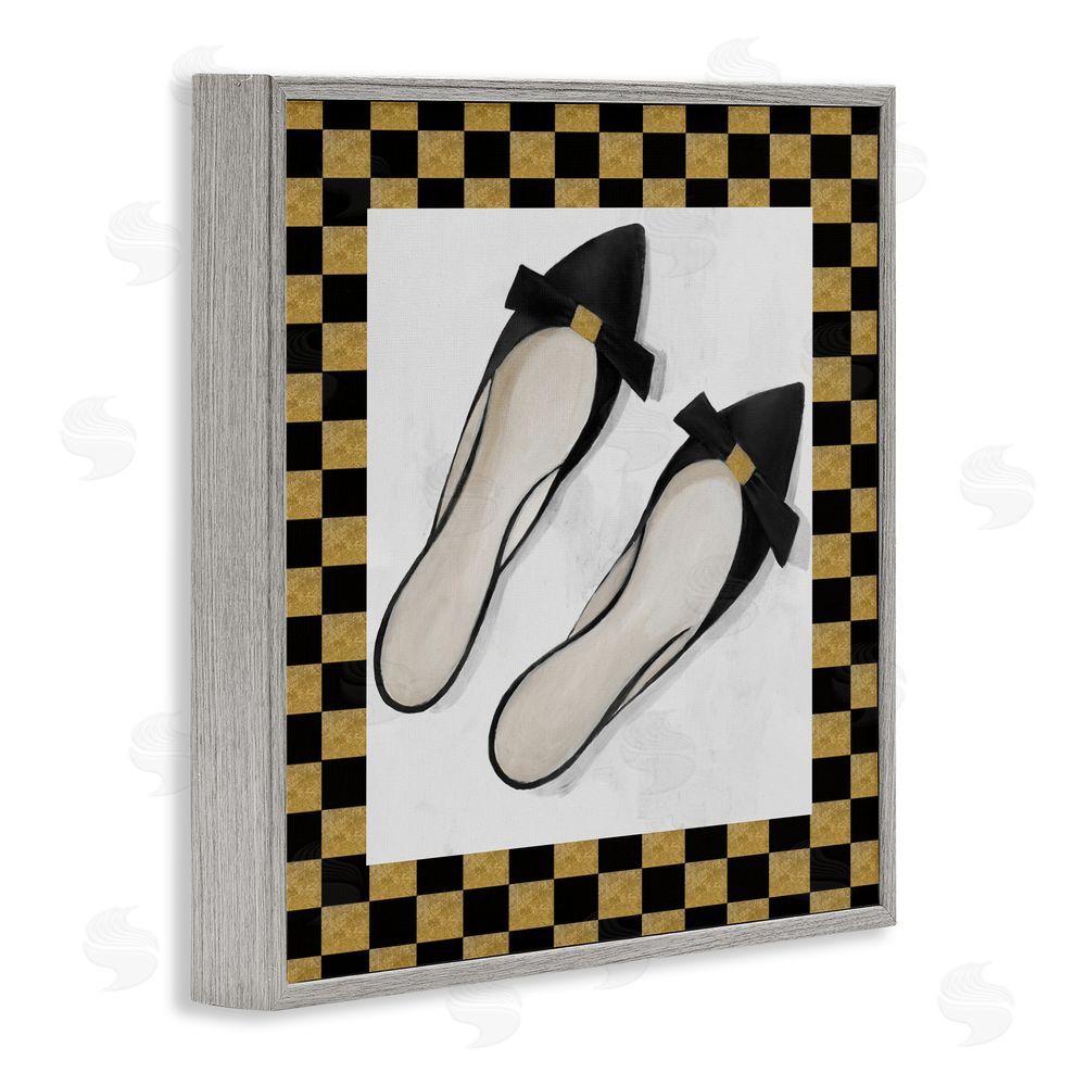 Lorenzo Collective Sleek Black Sliders Gray Framed Giclee Wall Art Print
