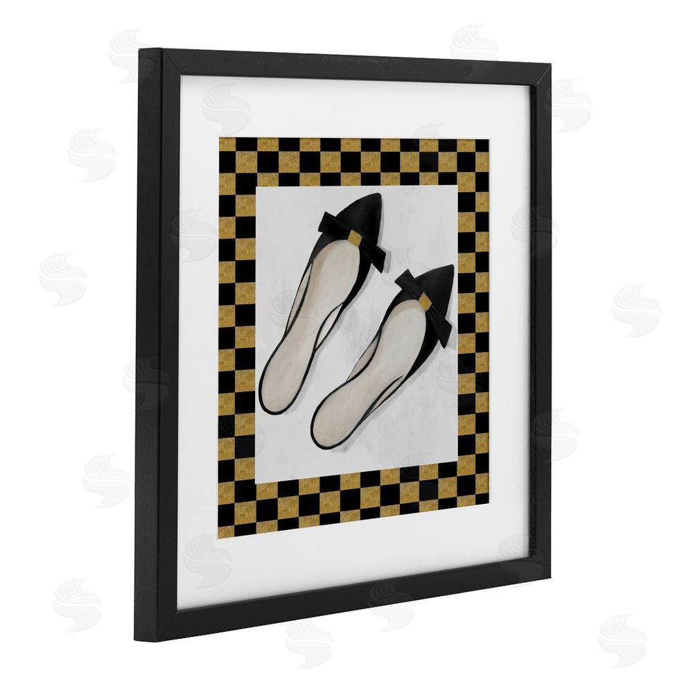 Lorenzo Collective Sleek Black Sliders Black Framed Print Under Glass Wall Art