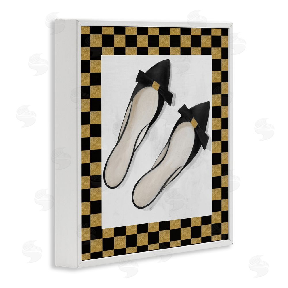 Lorenzo Collective Sleek Black Sliders White Framed Giclee Wall Art Print