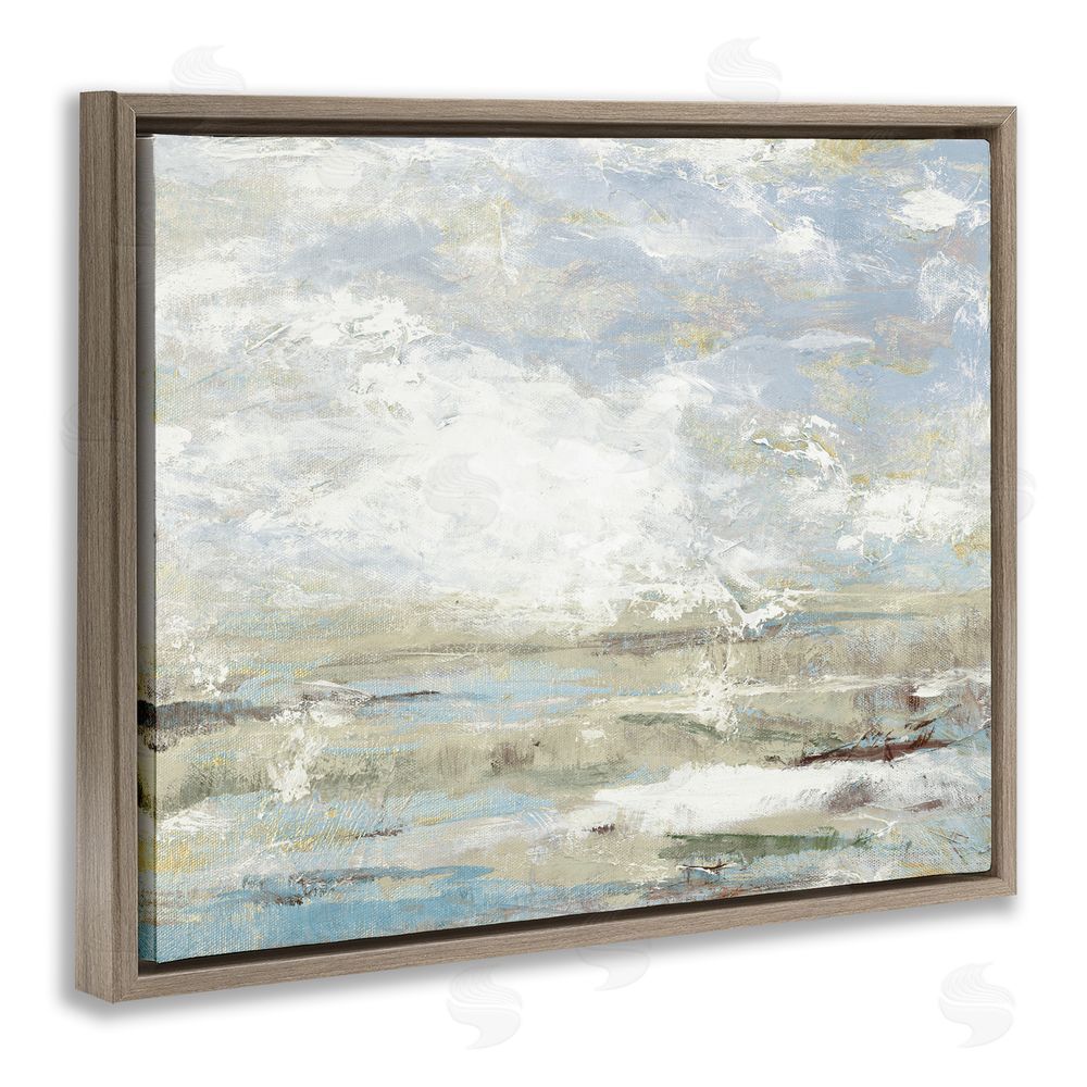 Sundance Graphics Morning Mood Impression Brown Floating Frame Canvas Wall Art Print