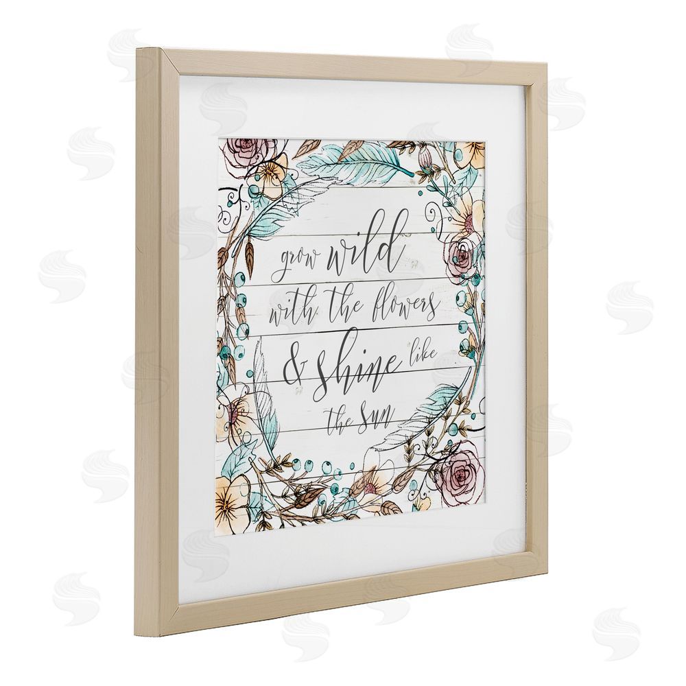 Sundance Graphics Grow Wild With Flowers Birch Framed Print Under Glass Wall Art