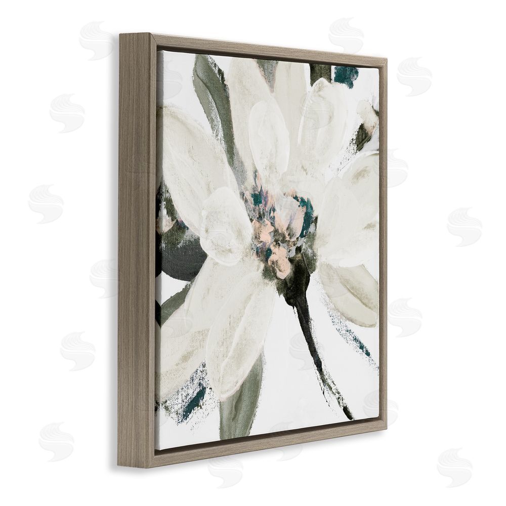 Sundance Graphics Naturally Blooming Botanical Brown Floating Frame Canvas Wall Art Print