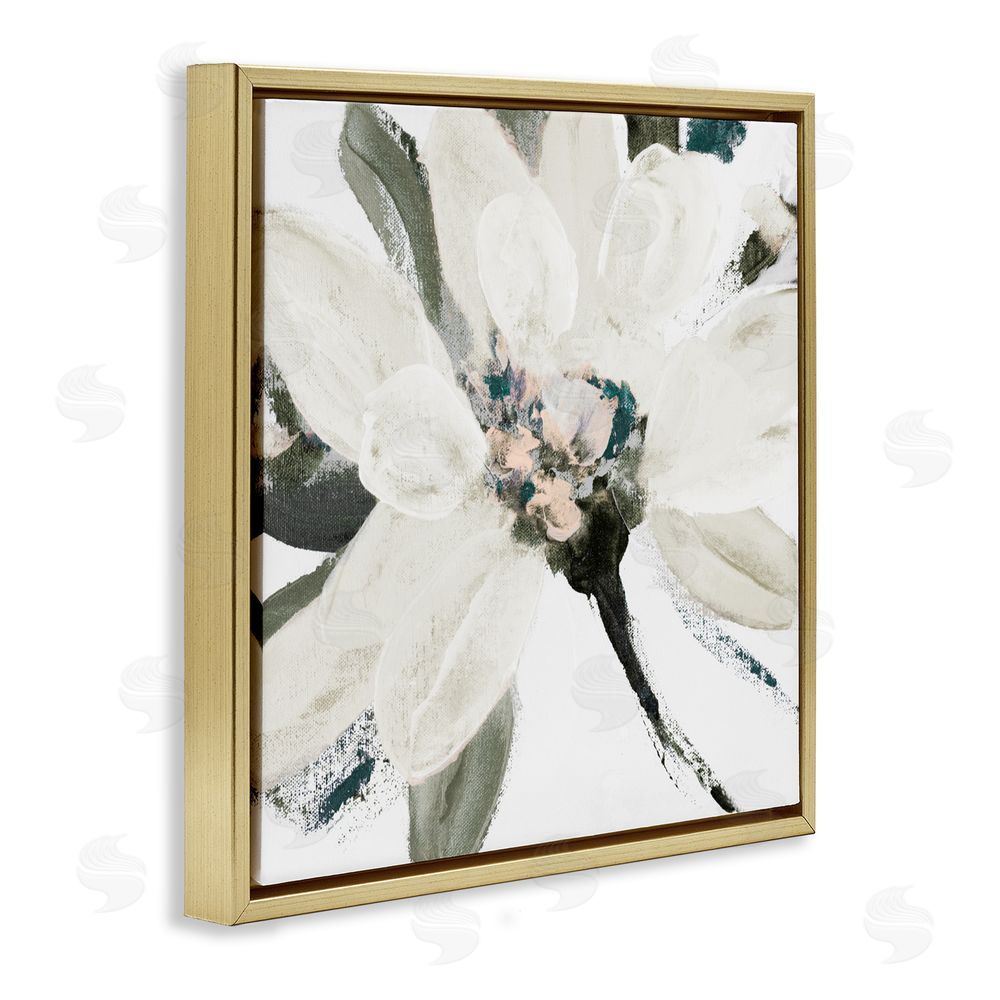 Sundance Graphics Naturally Blooming Botanical Gold Floating Frame Canvas Wall Art Print
