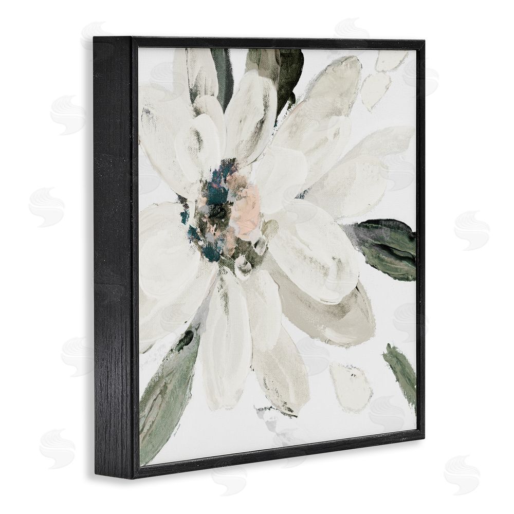Sundance Graphics Naturally Blooming White Flower Black Framed Giclee Wall Art Print