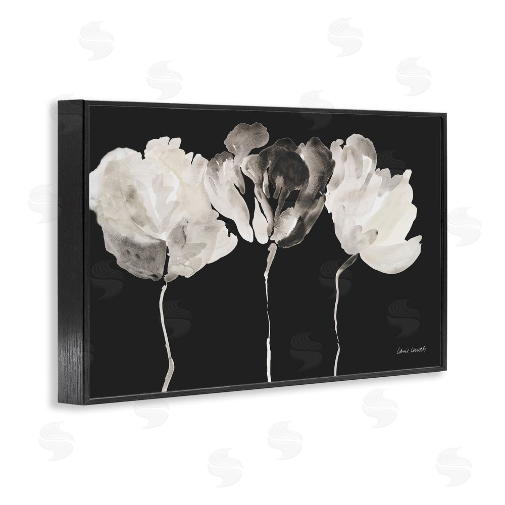 Lanie Loreth Trio In Light On Black Black Framed Giclee Wall Art Print