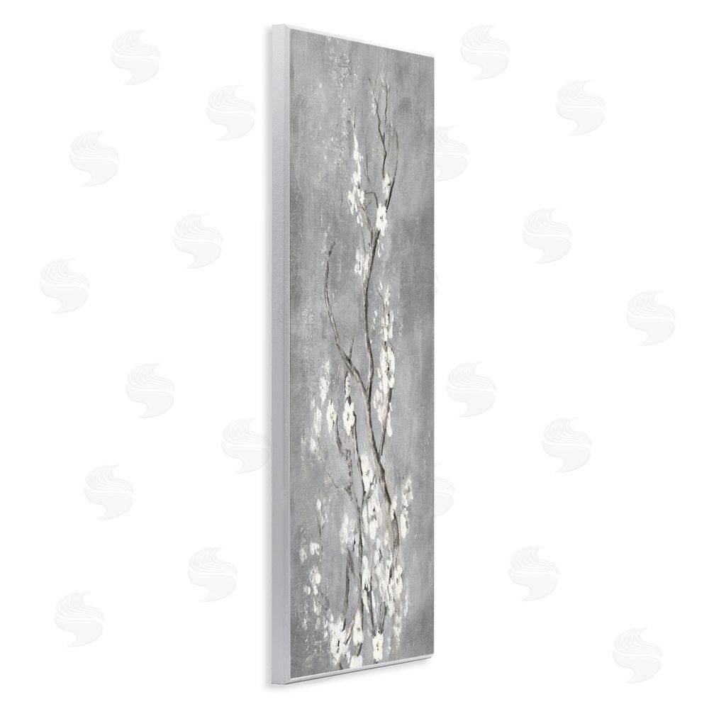 Patricia Pinto White Cherry Blossoms Reaching Wall Plaque Art Print