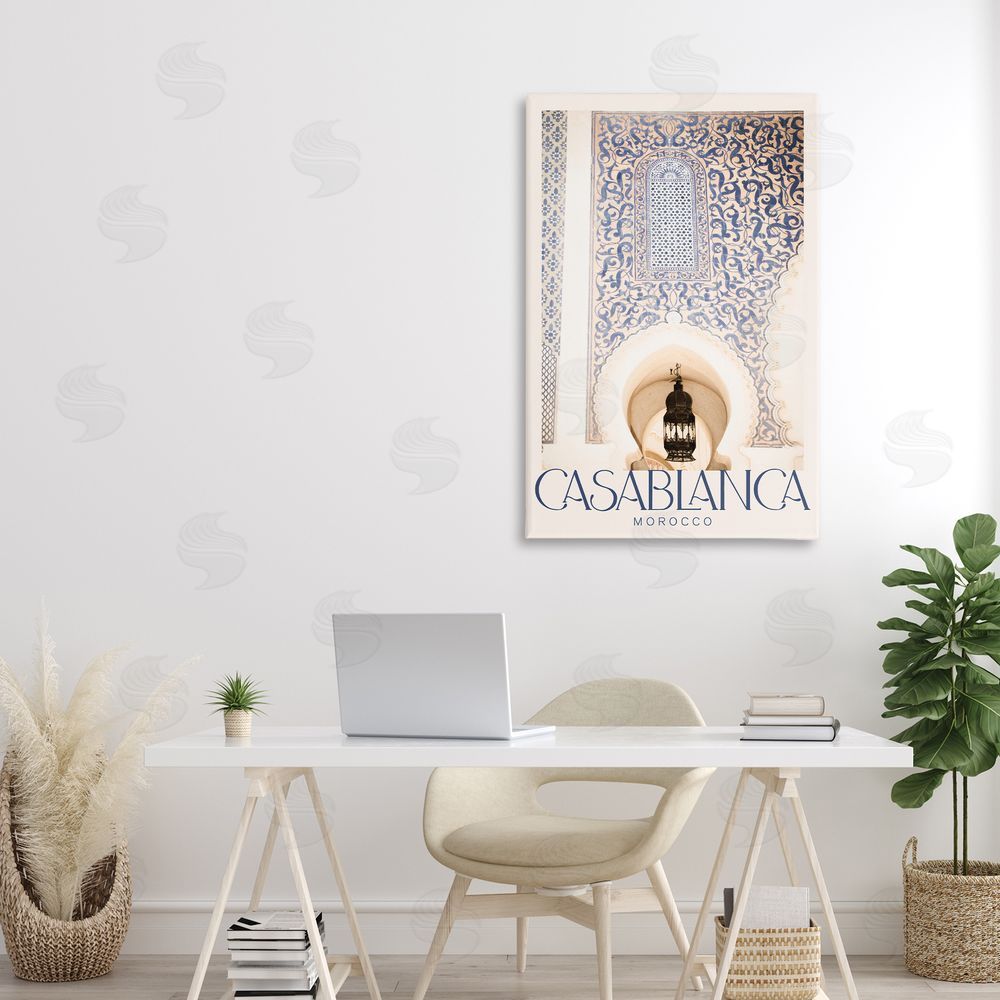 Emily Navas Ornate Casablanca Architecture Stretched Canvas Wall Art in Room