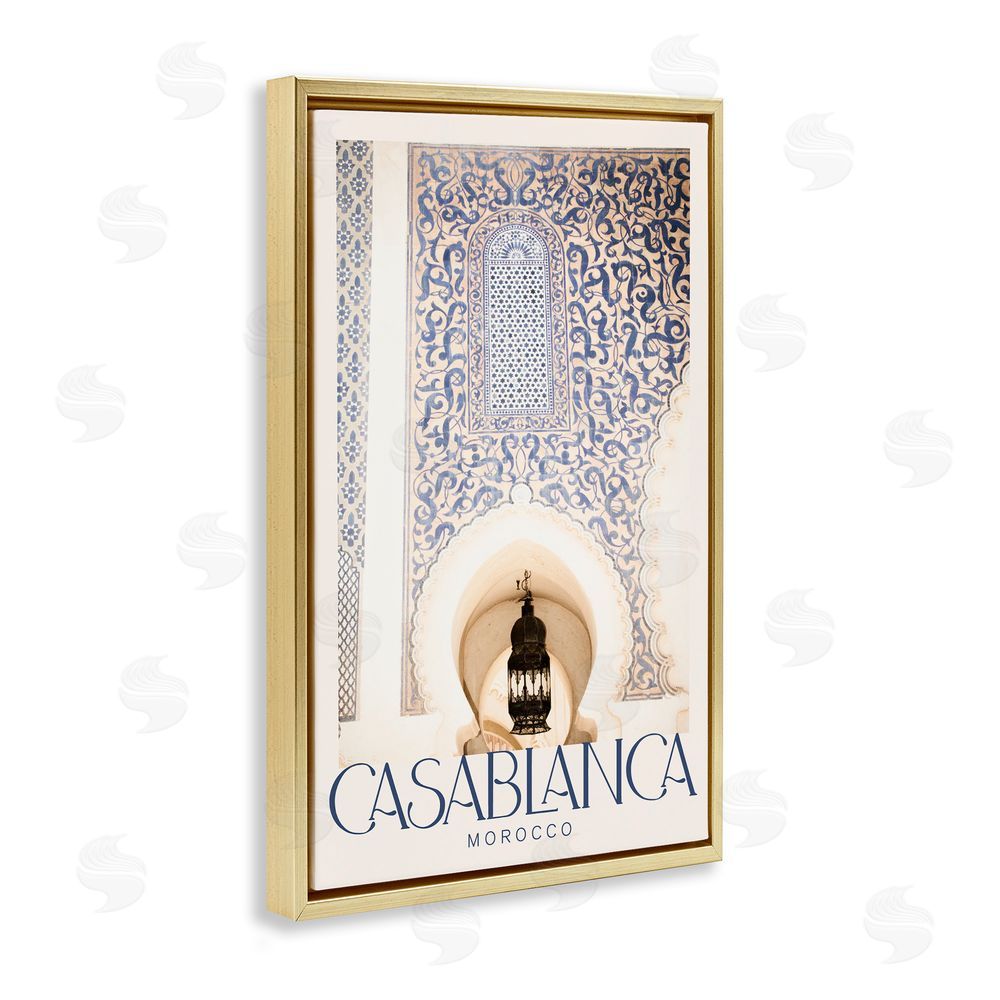 Emily Navas Ornate Casablanca Architecture Gold Floating Frame Canvas Wall Art Print