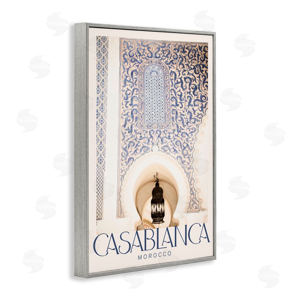 Emily Navas Ornate Casablanca Architecture Gray Framed Giclee Wall Art Print