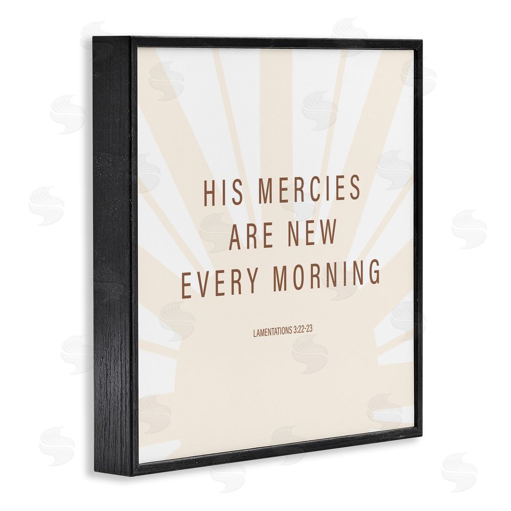 Sundance Graphics His Mercies Are New Black Framed Giclee Wall Art Print