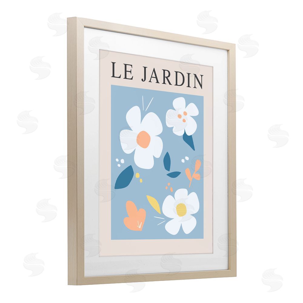 Sundance Graphics Bouncing Floral Le Jardin Birch Framed Print Under Glass Wall Art