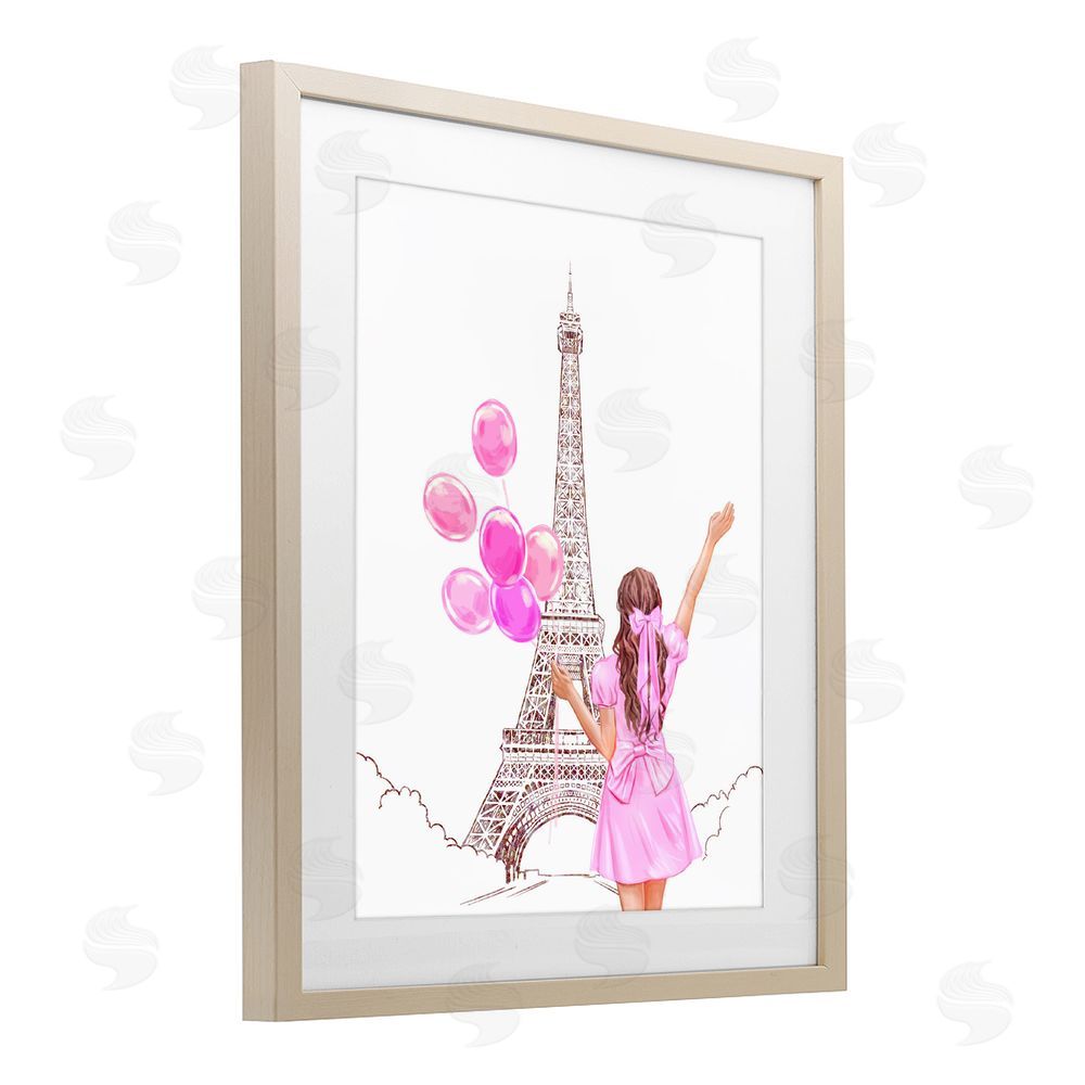 Ziwei Li Chic Paris Celebration Birch Framed Print Under Glass Wall Art