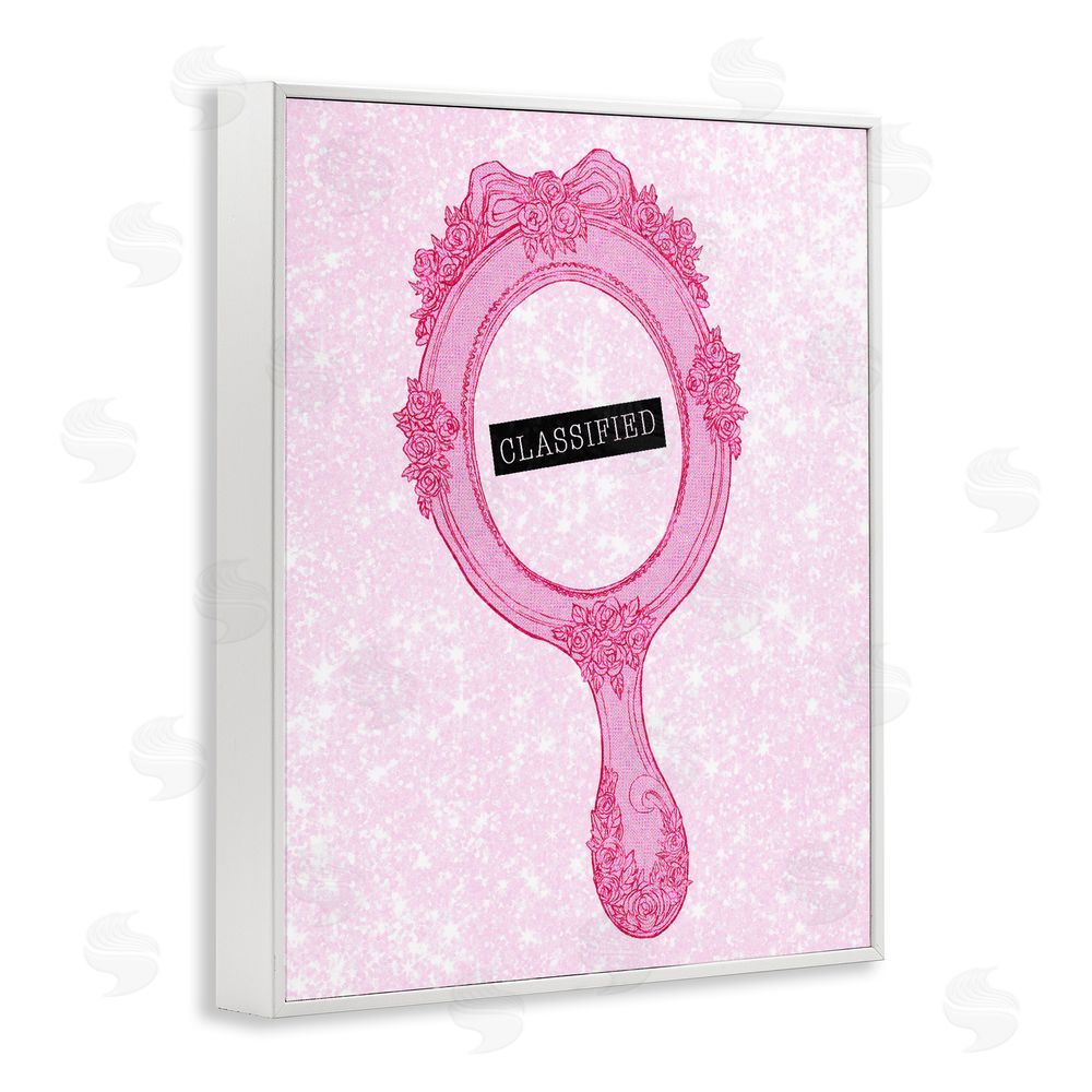 Ziwei Li Classified Ornate Pink Mirror White Framed Giclee Wall Art Print