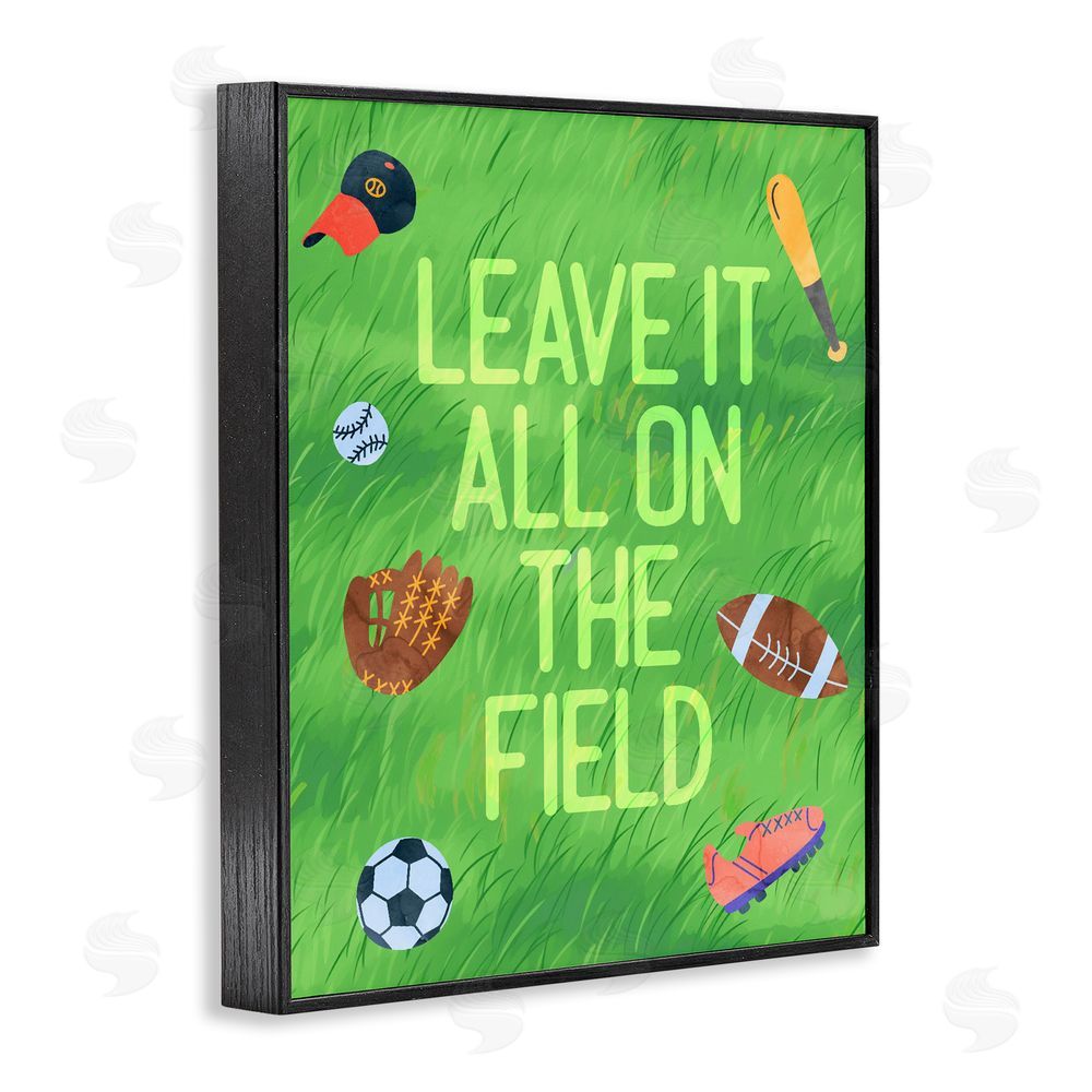 Lil' Rue Leave It On The Field Blacked Framed Giclee Wall Art Print