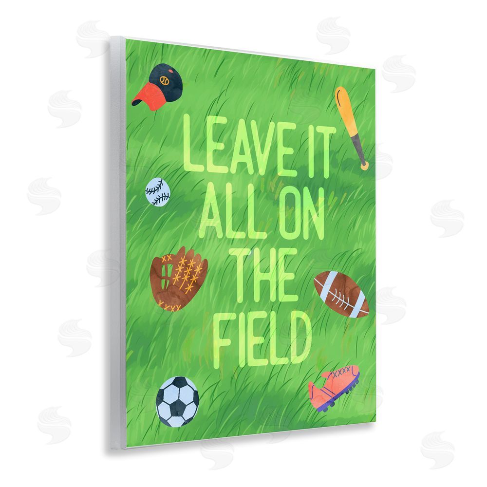 Lil' Rue Leave It On The Field Wooden Wall Plaque Art Print