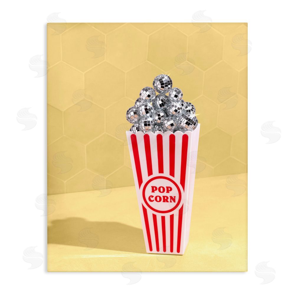 LISH Creative Disco Filled Popcorn Stretched Canvas Wall Art