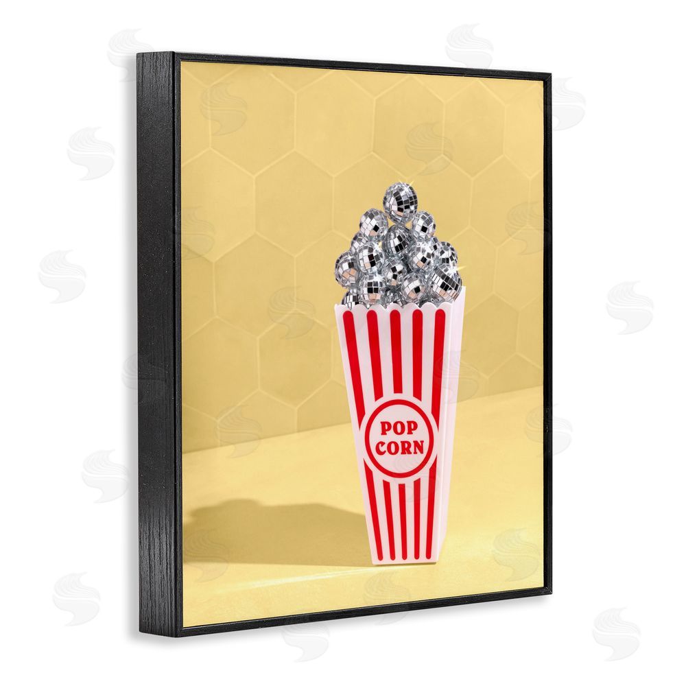LISH Creative Disco Filled Popcorn Black Framed Giclee Wall Art Print