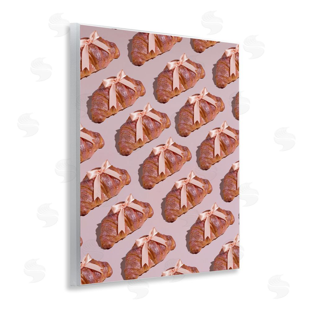 LISH Creative Croissants with Ribbons Pattern Wall Plaque with Fixed Lithograph Print