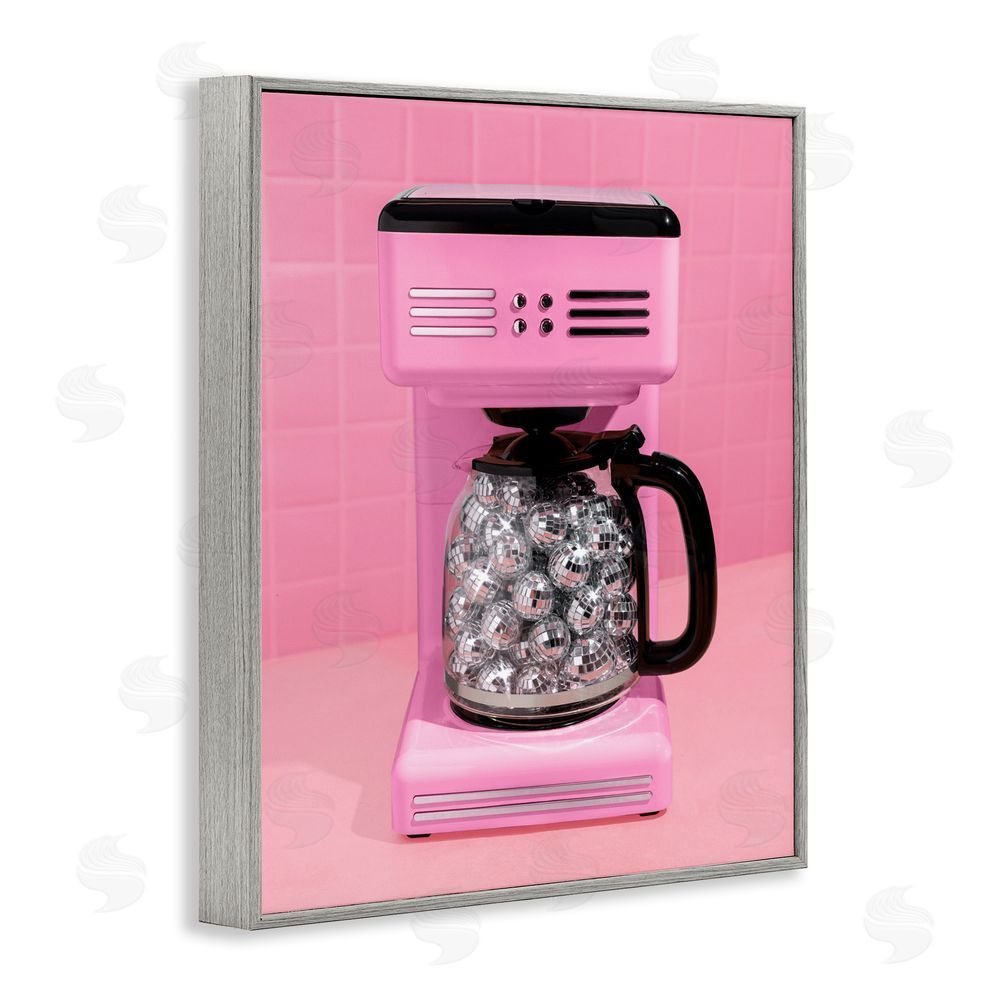 LISH Creative Disco Coffee Over Pink Gray Framed Giclee Wall Art Print
