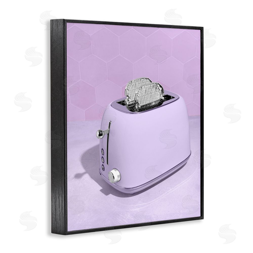 LISH Creative Disco Toast over Purple Black Framed Giclee Wall Art Print