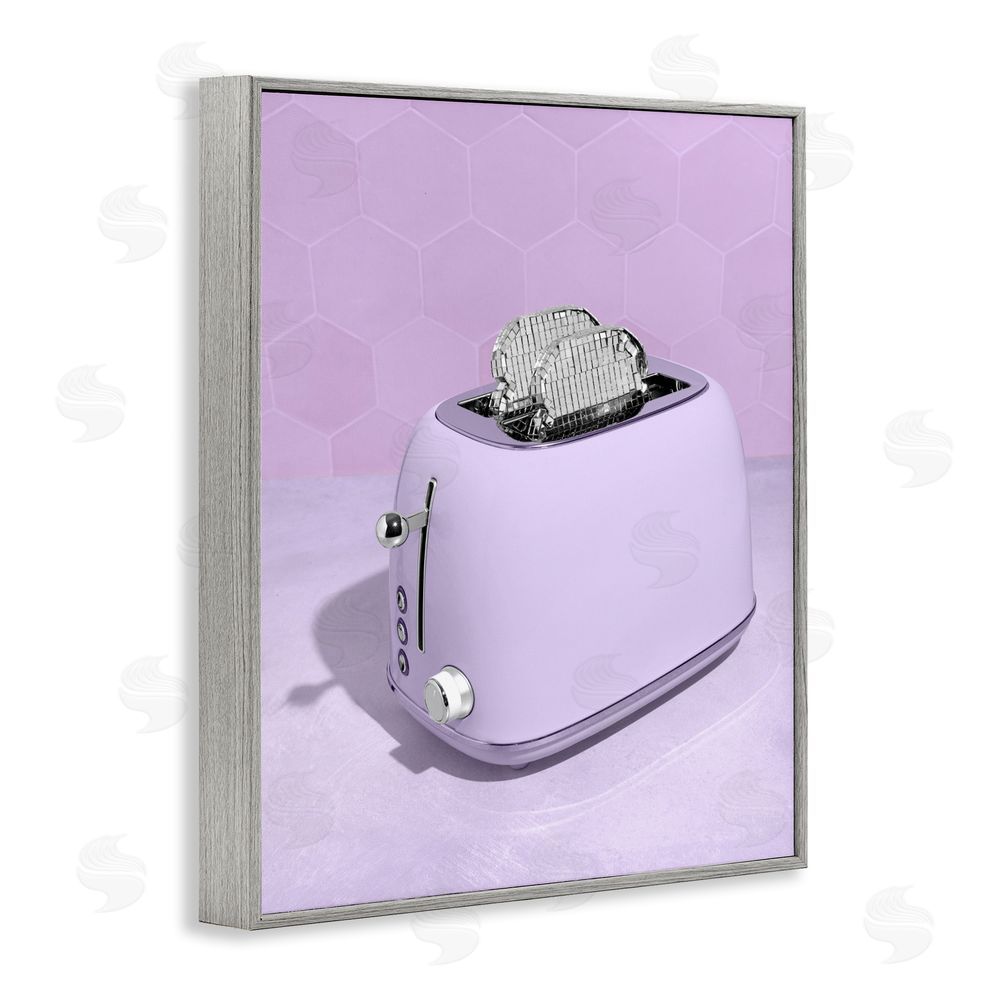 LISH Creative Disco Toast over Purple Gray Framed Giclee Wall Art Print