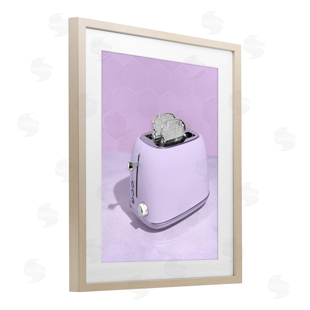 LISH Creative Disco Toast over Purple Brown Framed Print Under Glass Wall Art